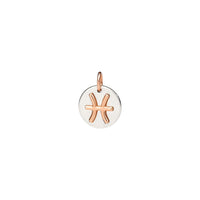 Pisces rose gold & silver Charm - Rose Gold & Silver
