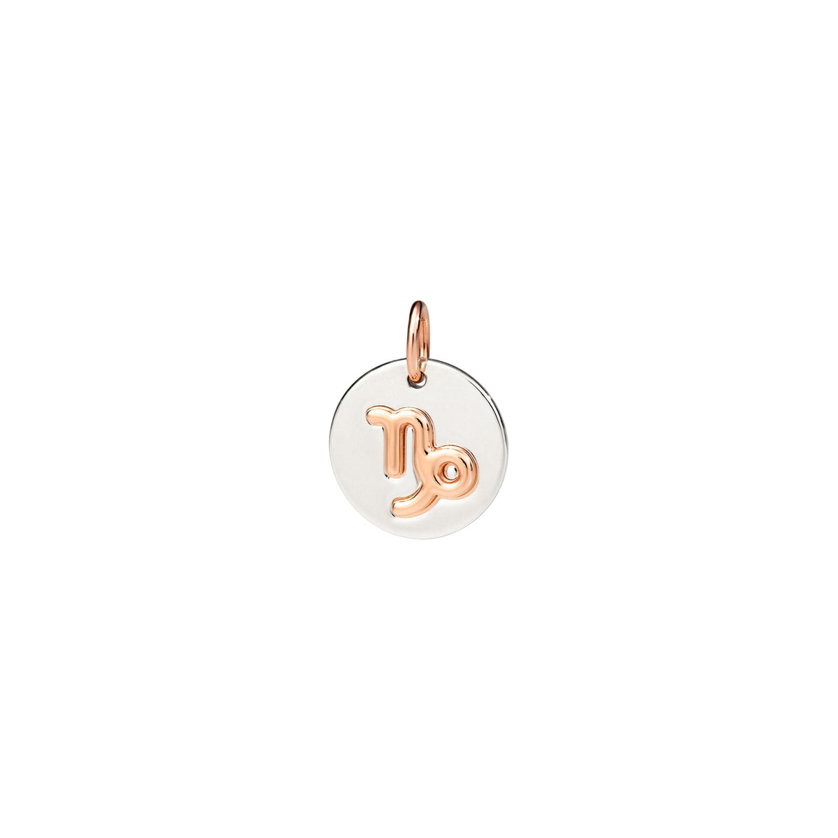 Capricorn rose gold & silver Charm - Rose Gold & Silver