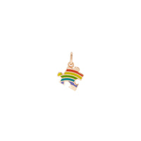 Puzzle rose gold & rainbow enamel Charm - Rose Gold & Multicolor