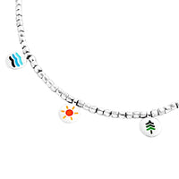 Plate set silver & enamel Charm - Silver