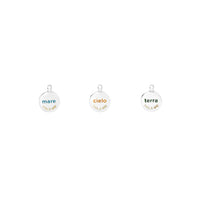 Plate set silver & enamel Charm - Silver