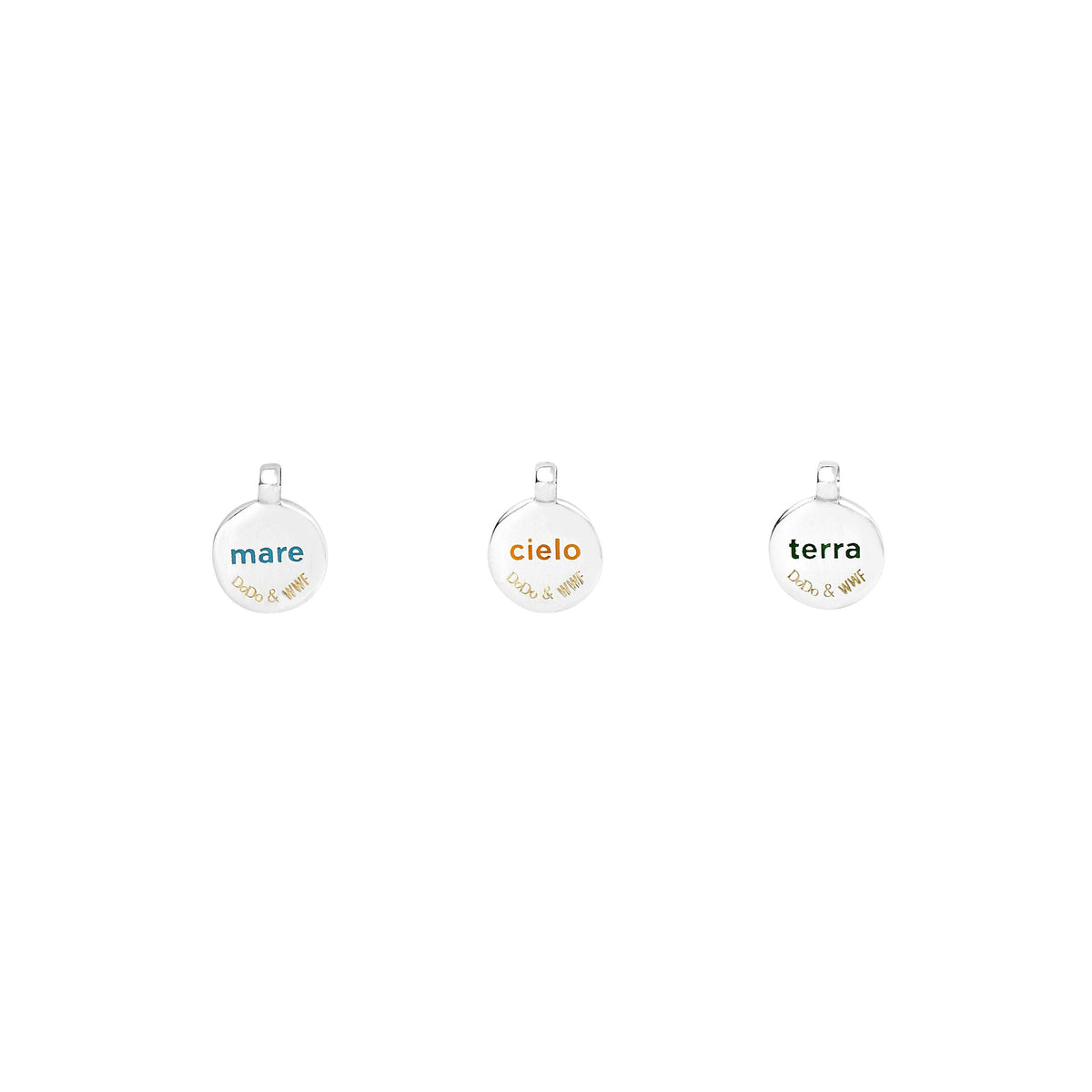 Plate set silver & enamel Charm - Silver
