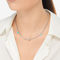 Plate set silver & enamel Charm - Silver