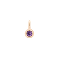 Bollicine rose gold & amethyst Charm - Rose Gold
