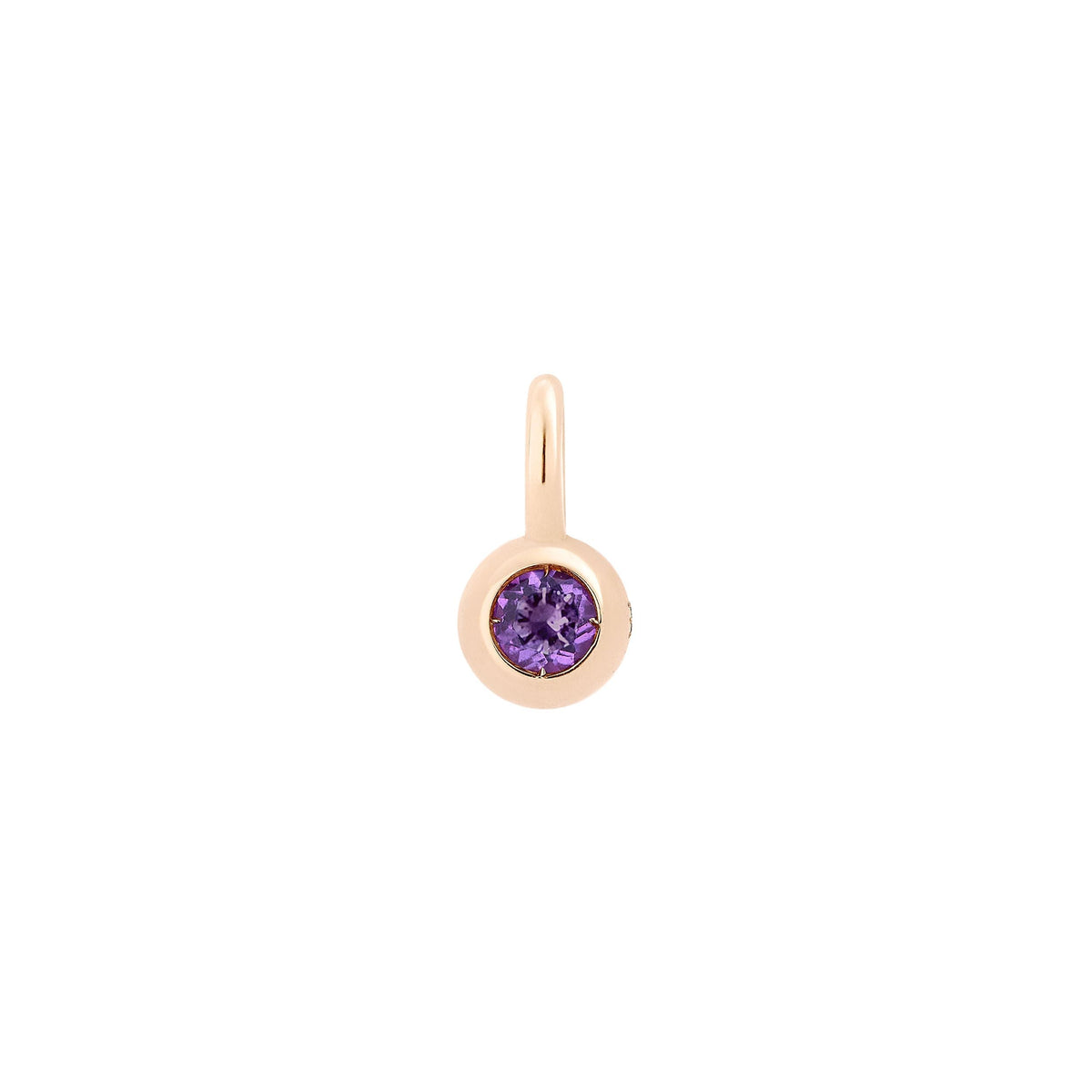 Bollicine rose gold & amethyst Charm - Rose Gold