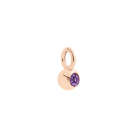 Bollicine rose gold & amethyst Charm - Rose Gold