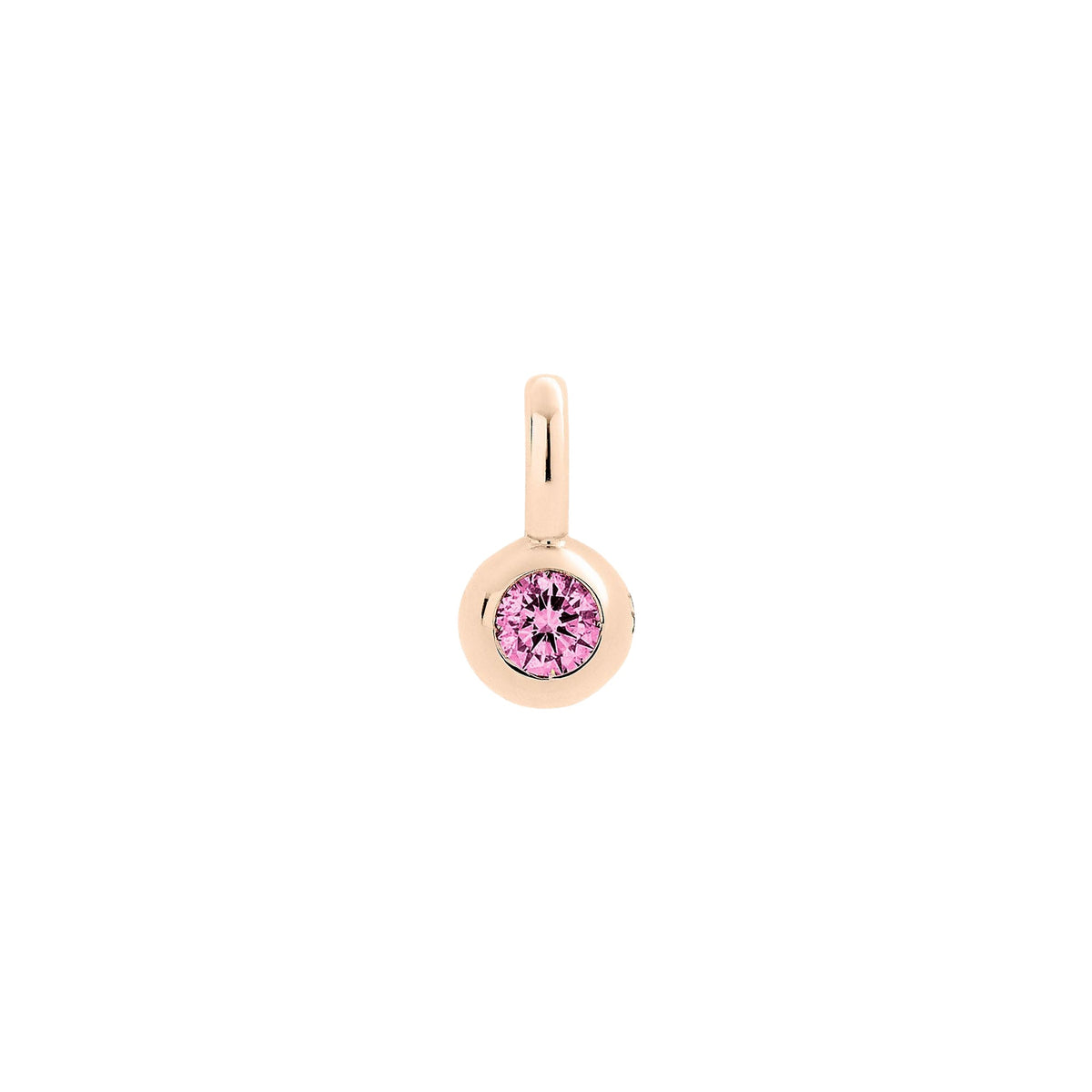 Bollicine rose gold & sapphire Charm - Rose Gold