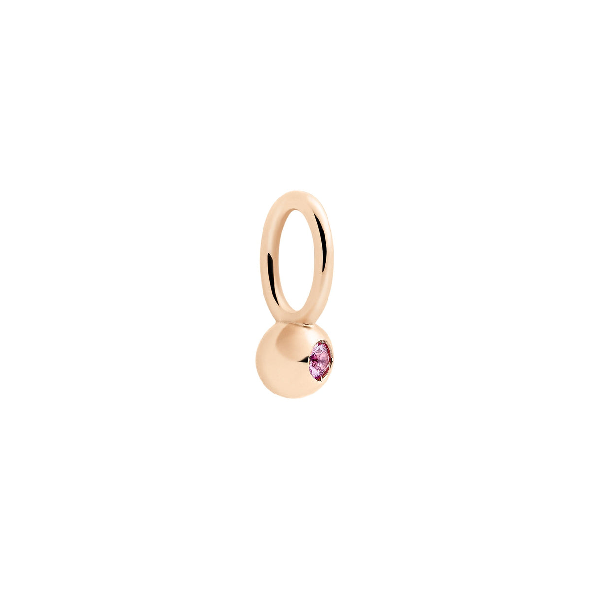Bollicine rose gold & sapphire Charm - Rose Gold