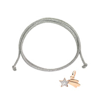 Comet Star rose gold & glitter enamel Charm - Rose Gold