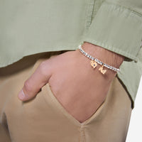 DoDo rose gold & sapphire Charm - Rose Gold & Blue