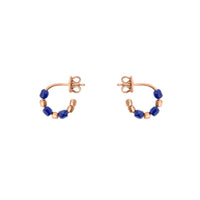 Granelli rose gold & blue ceramic Earrings - Rose Gold & Blue