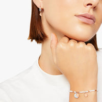 Hanging Moon & Sun rose gold & smoky quartz moonstone Earrings - Rose Gold