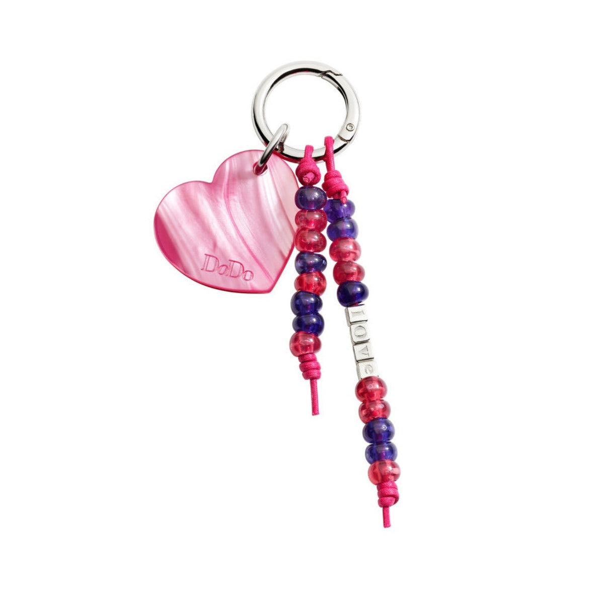 Bag Charm Heart - Steel
