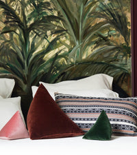 Coussin Divino en velours - Bordeaux