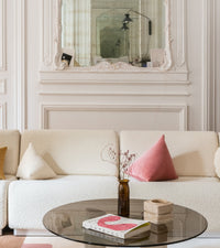 Coussin Divino en velours - Rose
