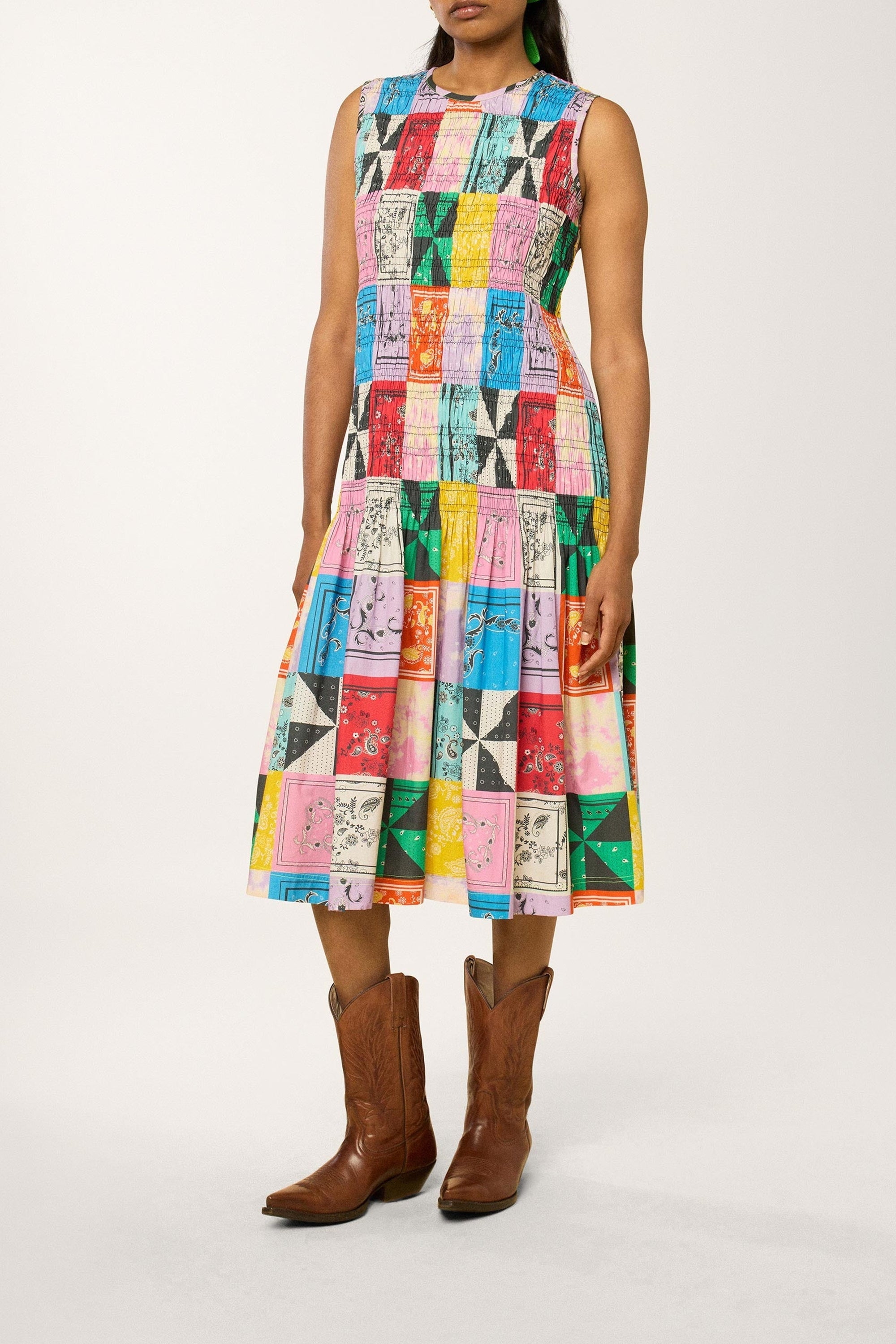 Robe Bandana smockée - Multicolore