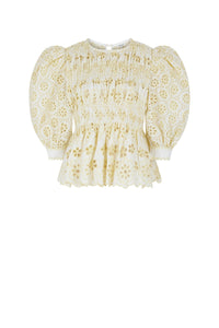Blouse avec broderies - Blanc