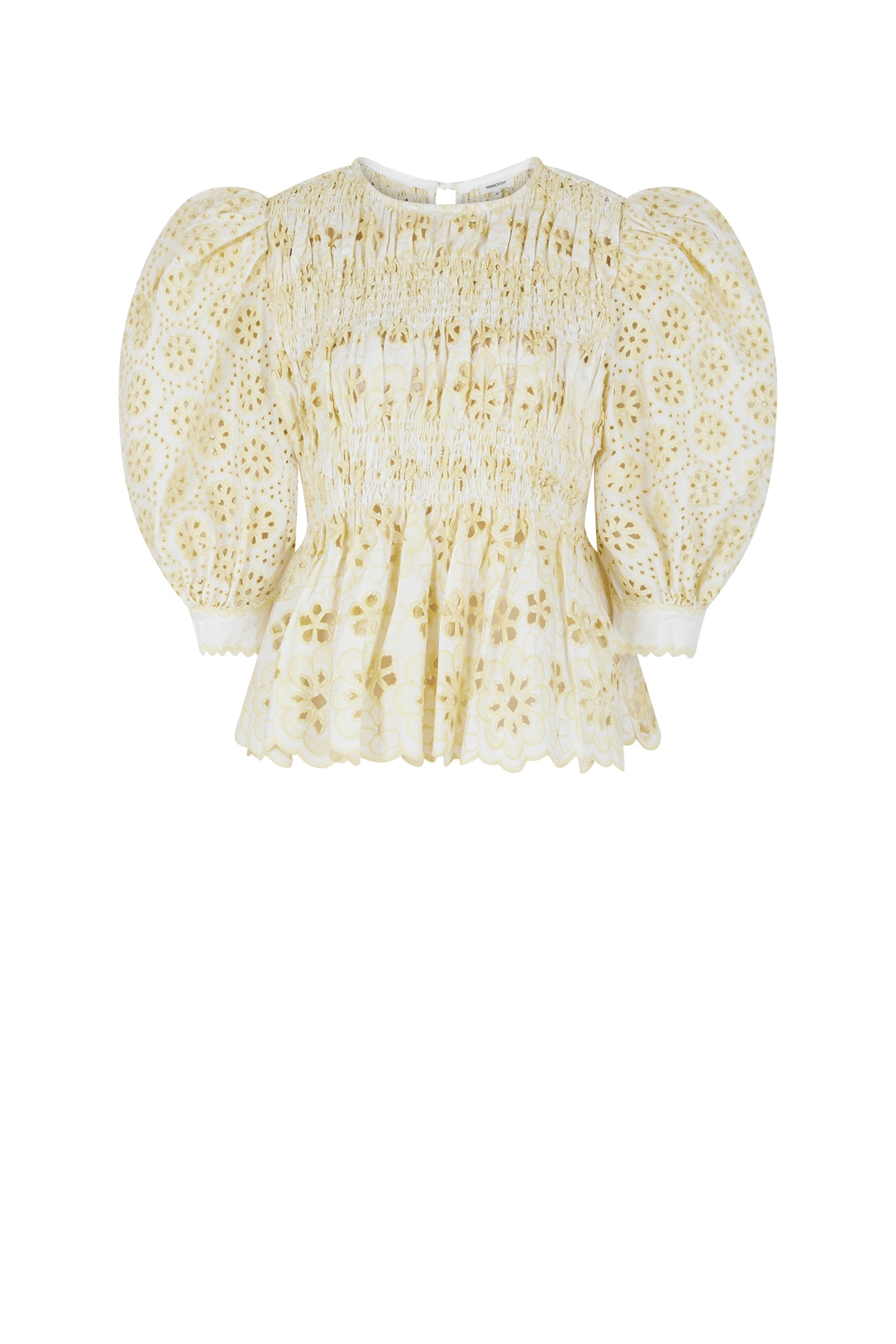 Blouse avec broderies - Blanc