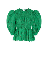 Blouse avec broderies - Vert
