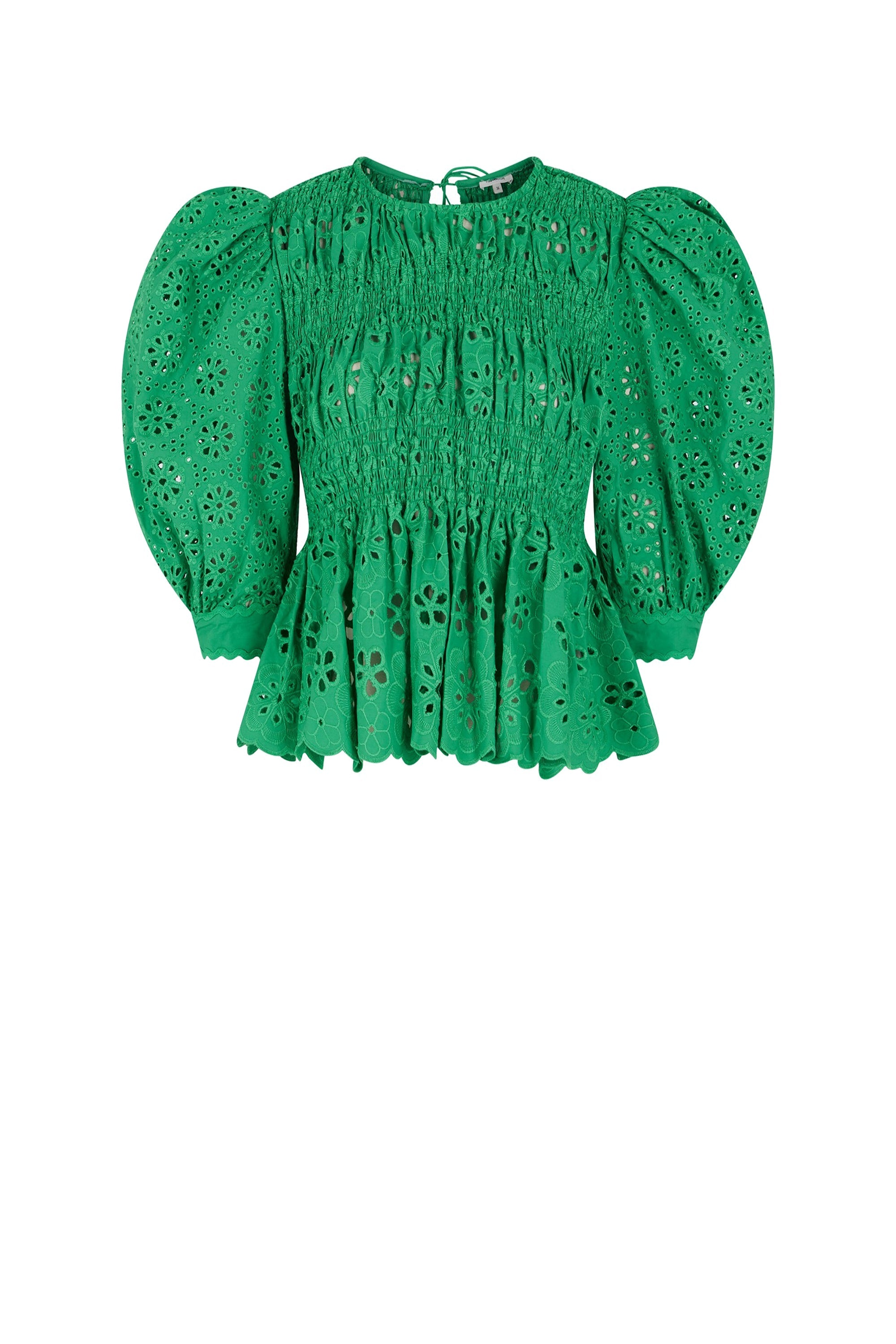 Blouse avec broderies - Vert