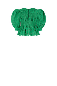 Blouse avec broderies - Vert