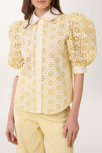 Chemise avec broderies - Blanc