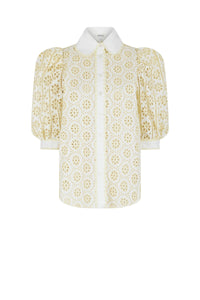 Chemise avec broderies - Blanc