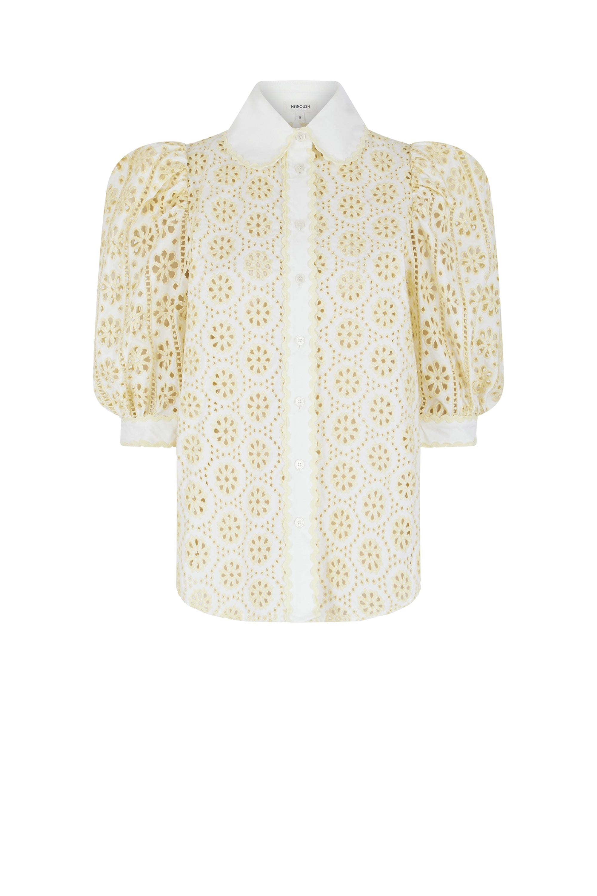 Chemise avec broderies - Blanc
