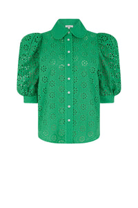 Chemise avec broderies - Vert