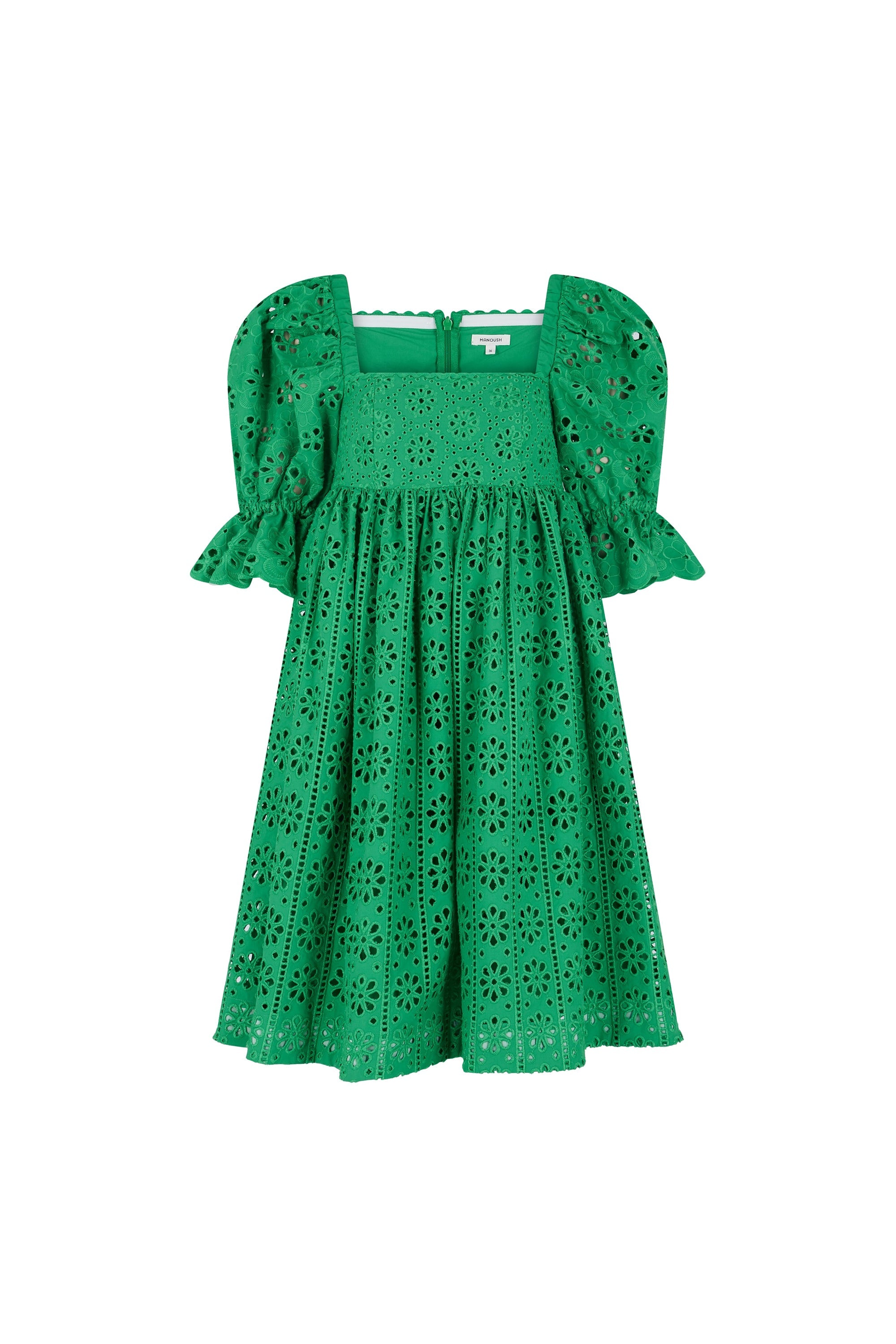 Robe avec broderies - Vert