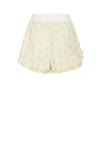 Short court avec broderies - Blanc