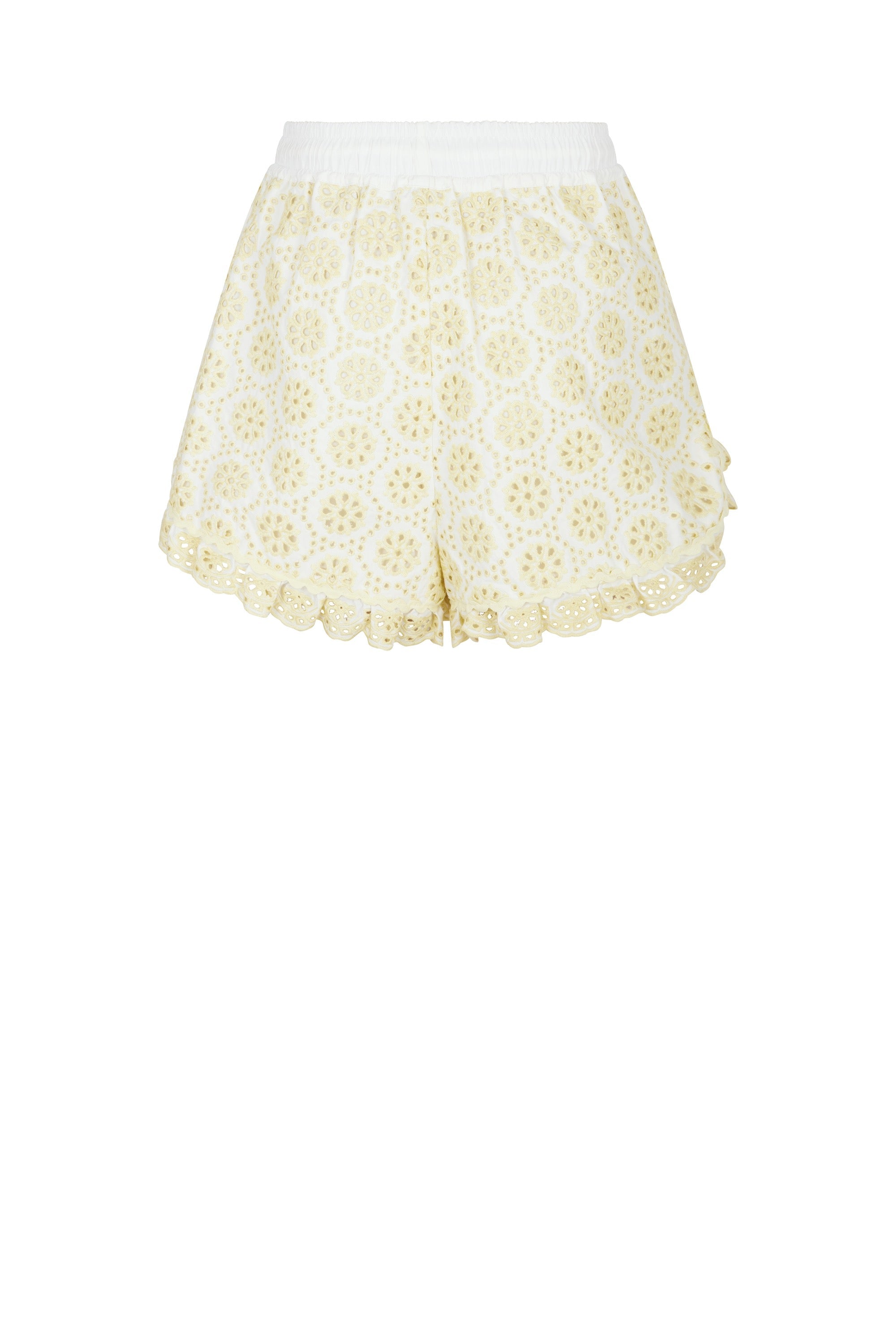Short court avec broderies - Blanc