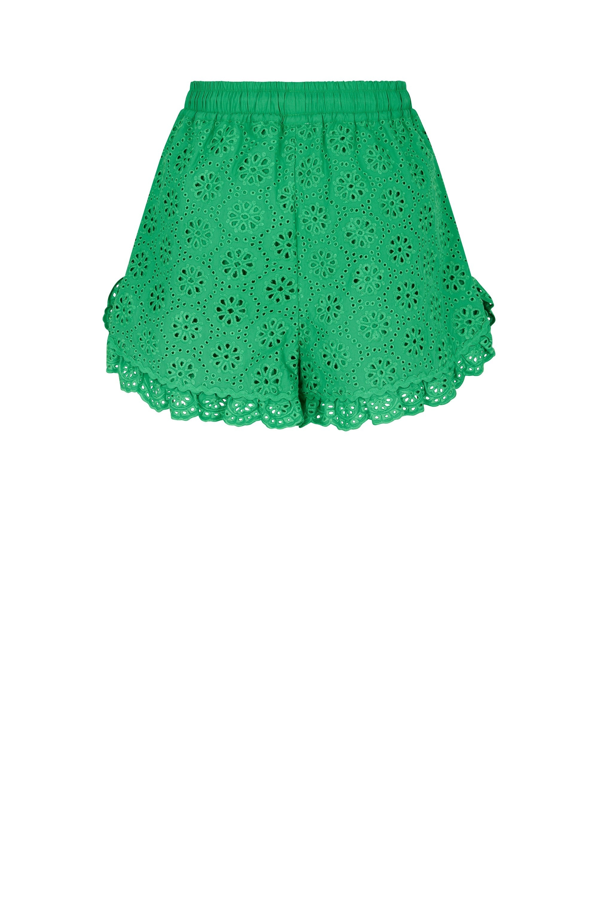 Short court avec broderies - Vert