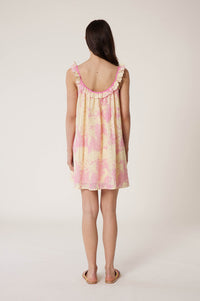 Robe nuisette avec broderies T&D - Multicolore