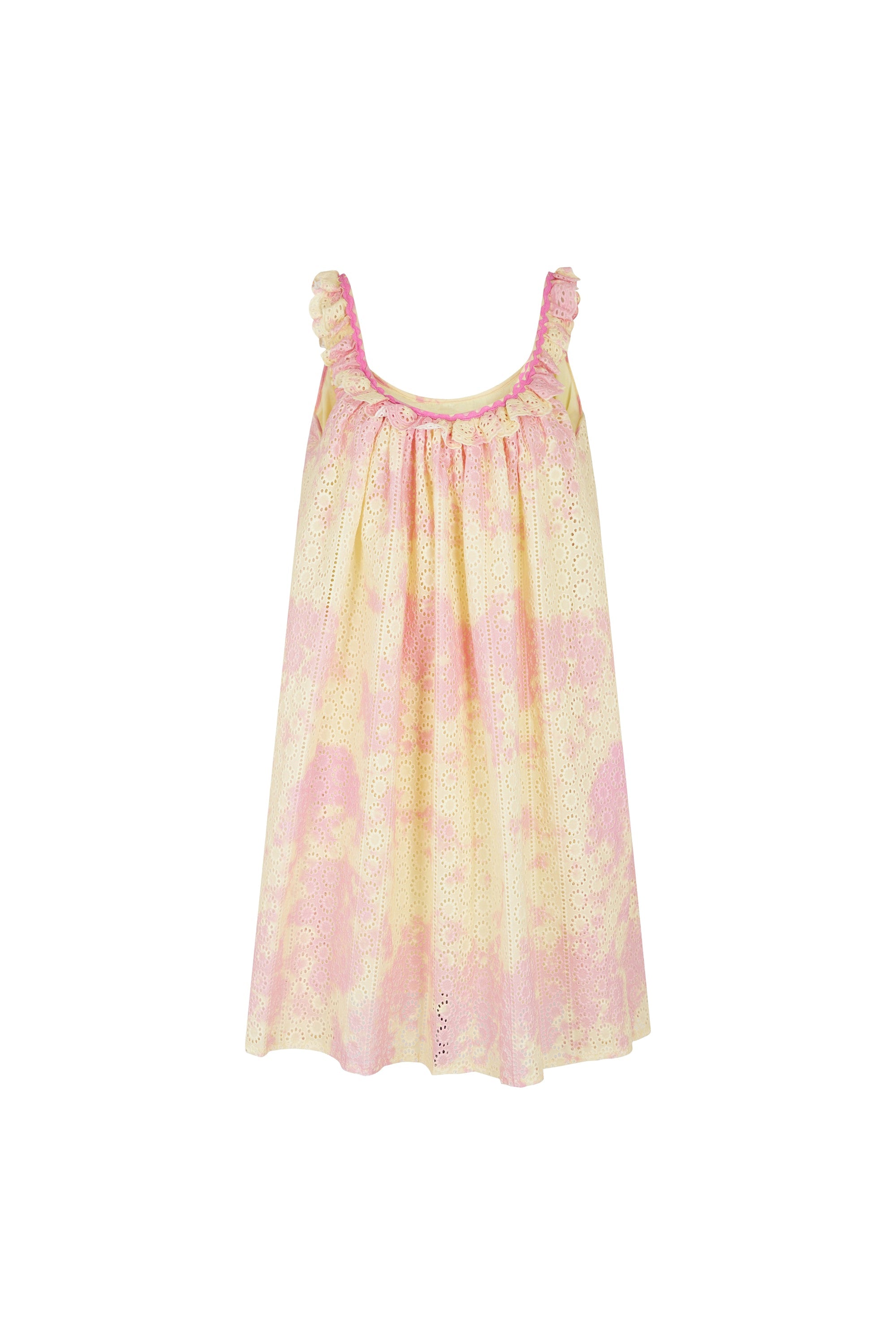 Robe nuisette avec broderies T&D - Multicolore