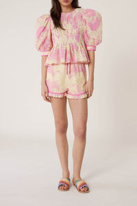 Blouse avec broderies T&D - Multicolore