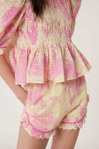 Blouse avec broderies T&D - Multicolore