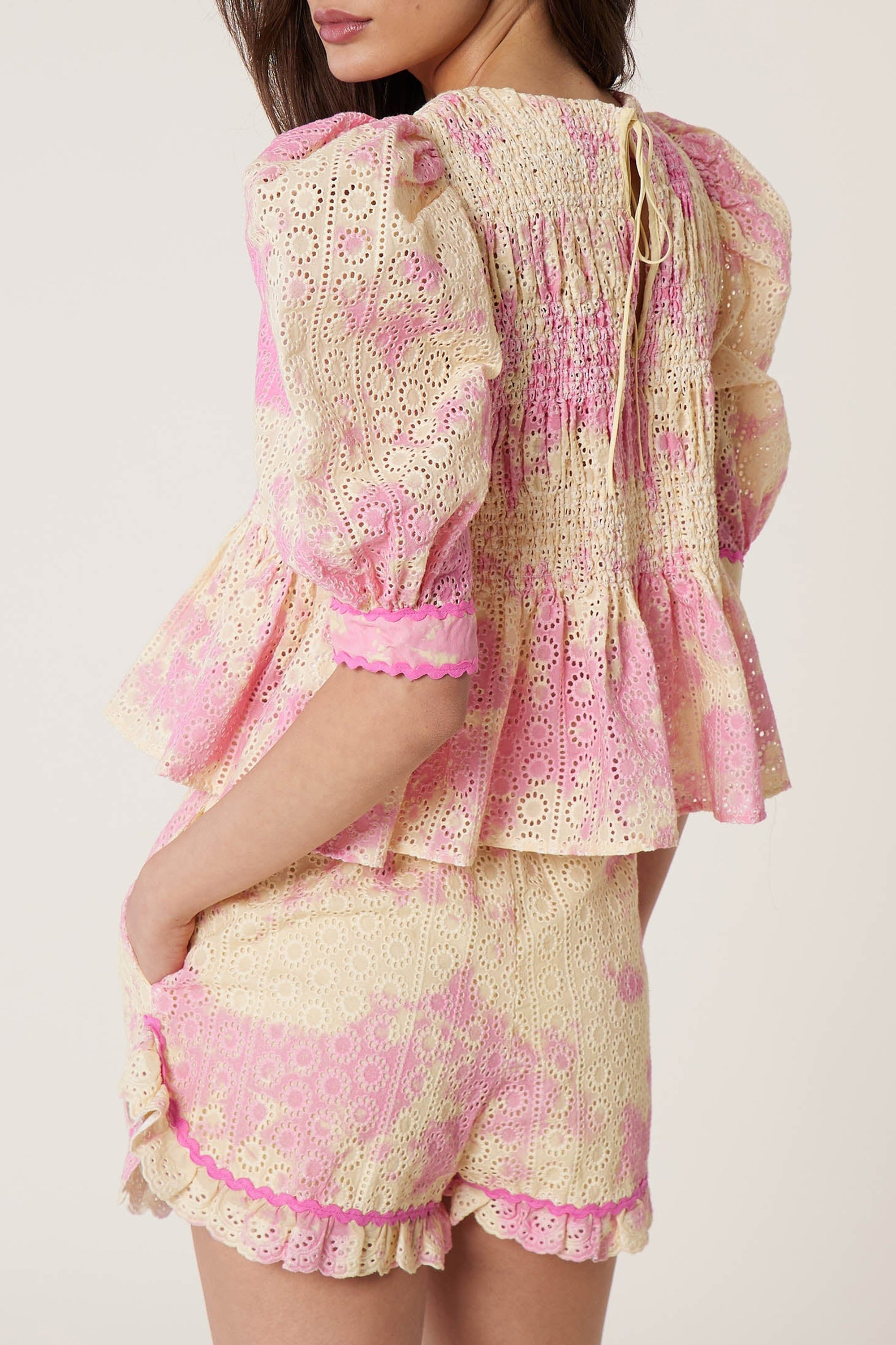 Blouse avec broderies T&D - Multicolore