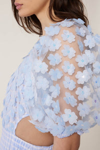 Robe Bulle à imprimé vichy - Bleu