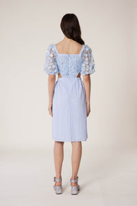 Robe Bulle à imprimé vichy - Bleu