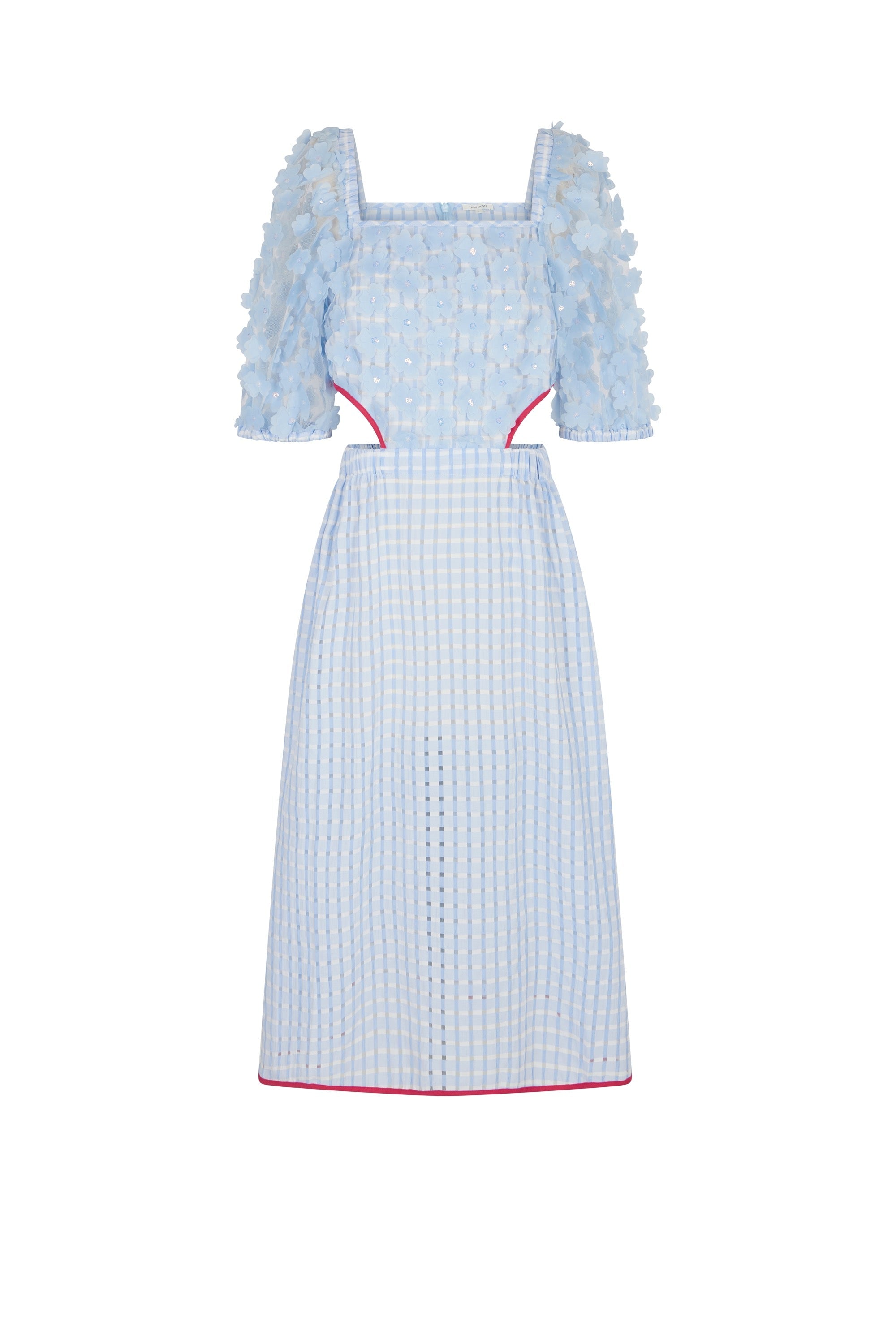 Robe Bulle à imprimé vichy - Bleu