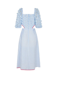 Robe Bulle à imprimé vichy - Bleu