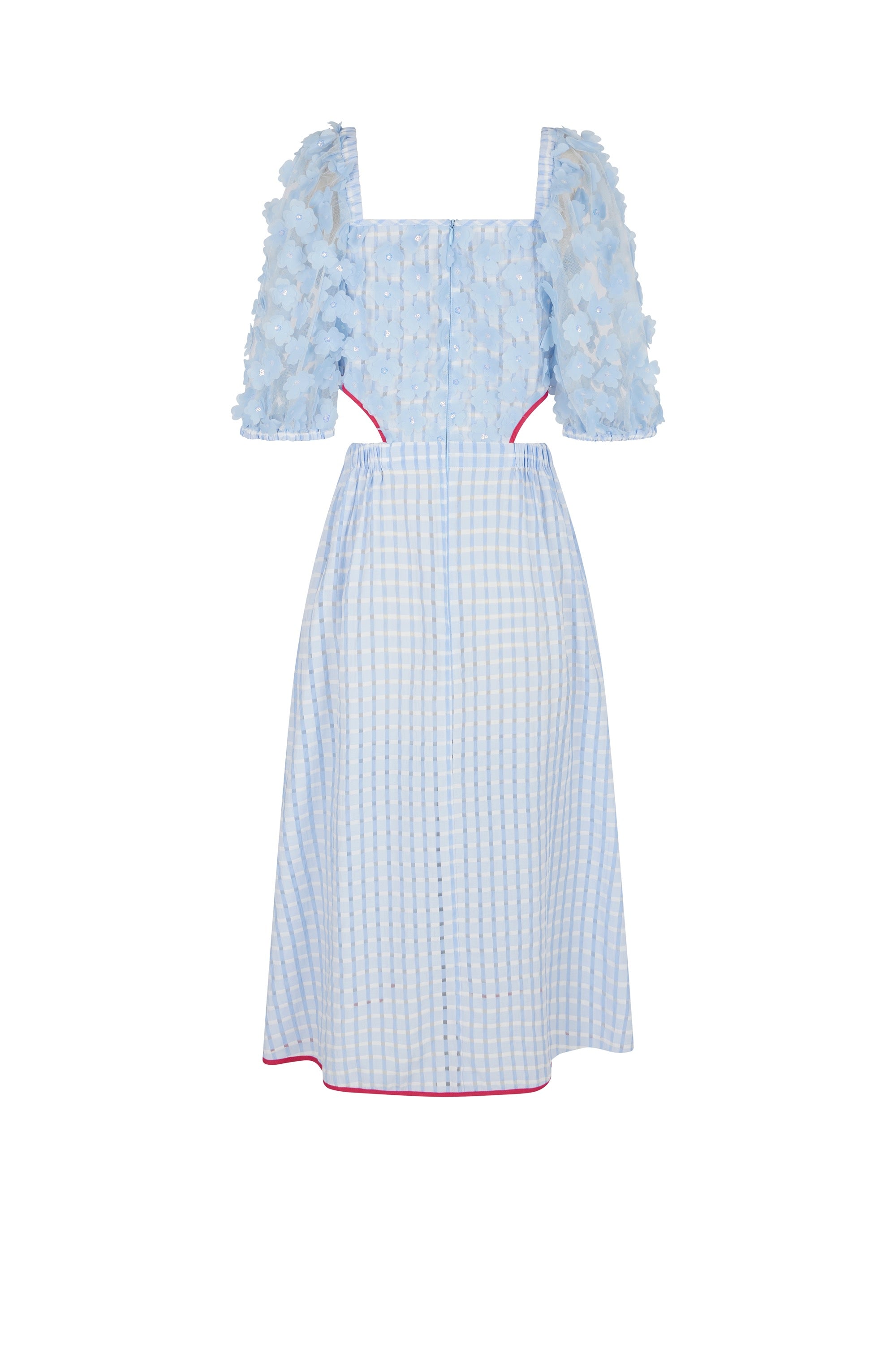 Robe Bulle à imprimé vichy - Bleu