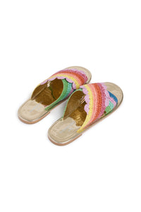 Sandales en raphia - Multicolore