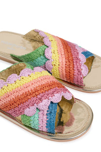 Sandales en raphia - Multicolore