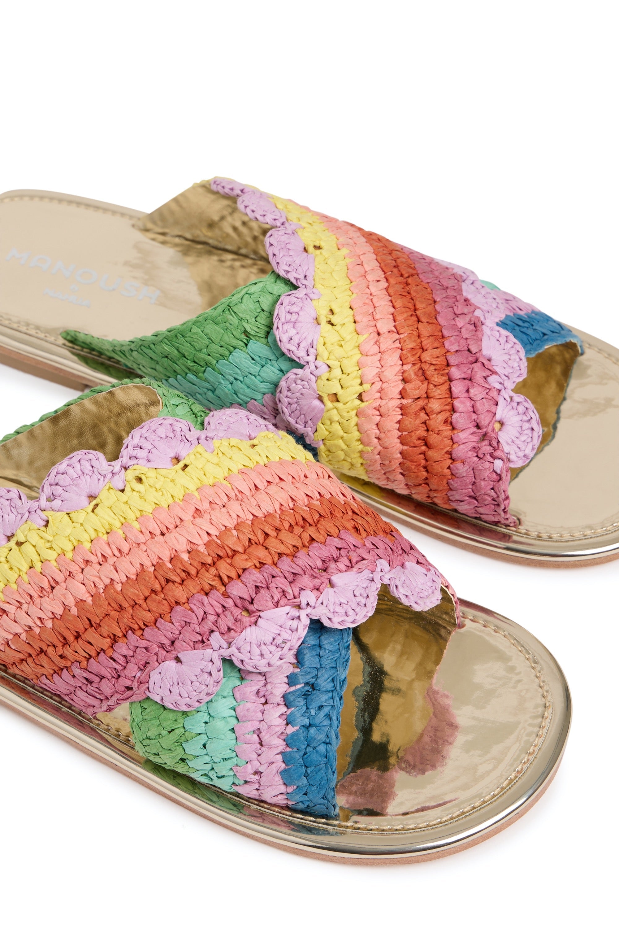 Sandales en raphia - Multicolore