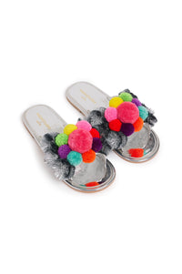 Sandales Pompon - Multicolore