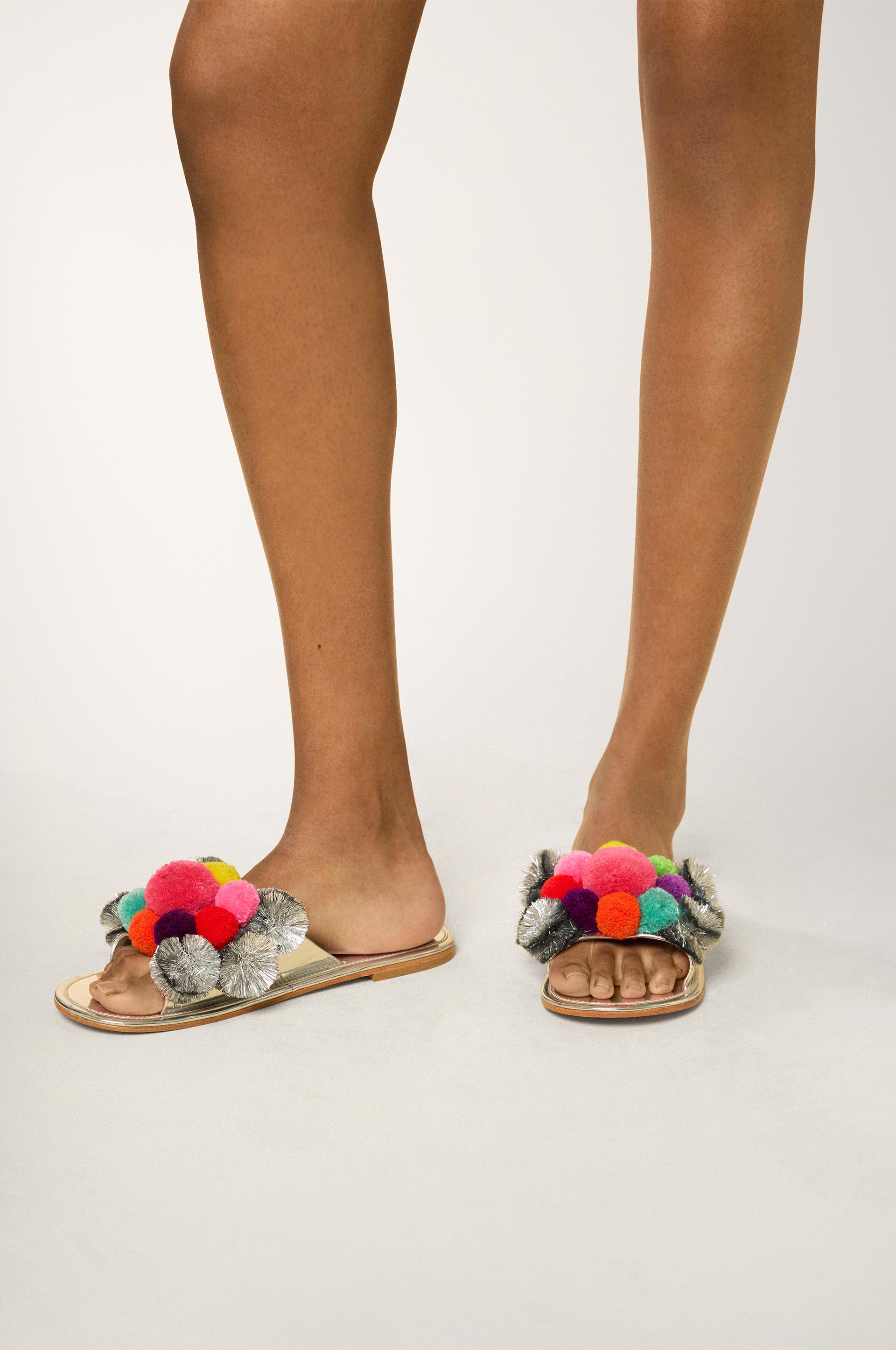 Sandales Pompon - Multicolore