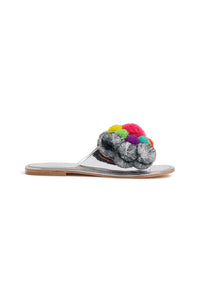 Sandales Pompon - Multicolore