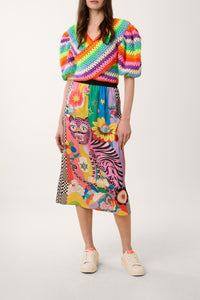 Pull cosy en crochet - Multicolore